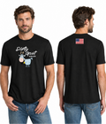Black Dirty Goat Gear shirt shown on a different male model